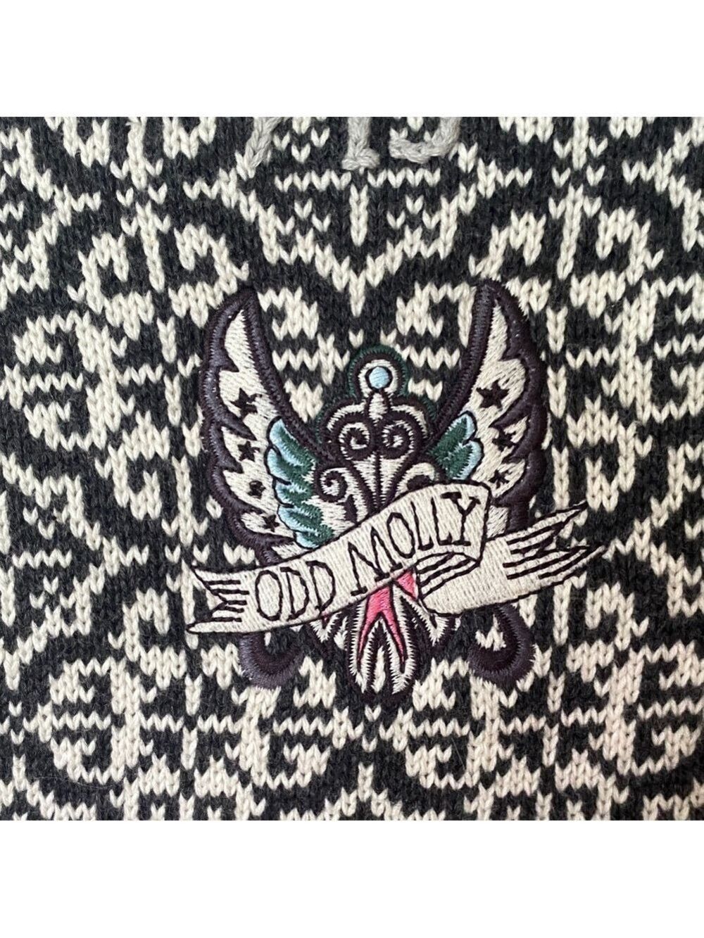 Odd Molly Black and White Patterned Blazer BNWoT - Picture 5 of 9